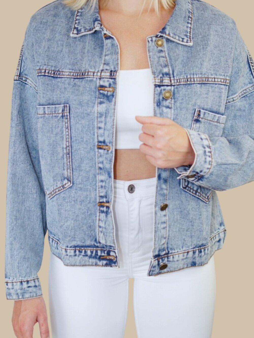 Mississippi State Starkville Game Day Lips Denim Jacket - Picture 3 of 4